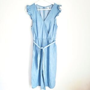 Old Navy Denim Ruffle Sleeve Jumpsuit SP